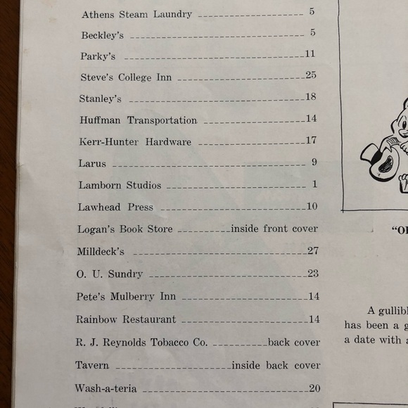 VINTAGE 3 OHIO UNIVERSITY THE GREEN GOAT MAGAZINE REEMERGENCE 1954 1955 - Picture 16 of 16